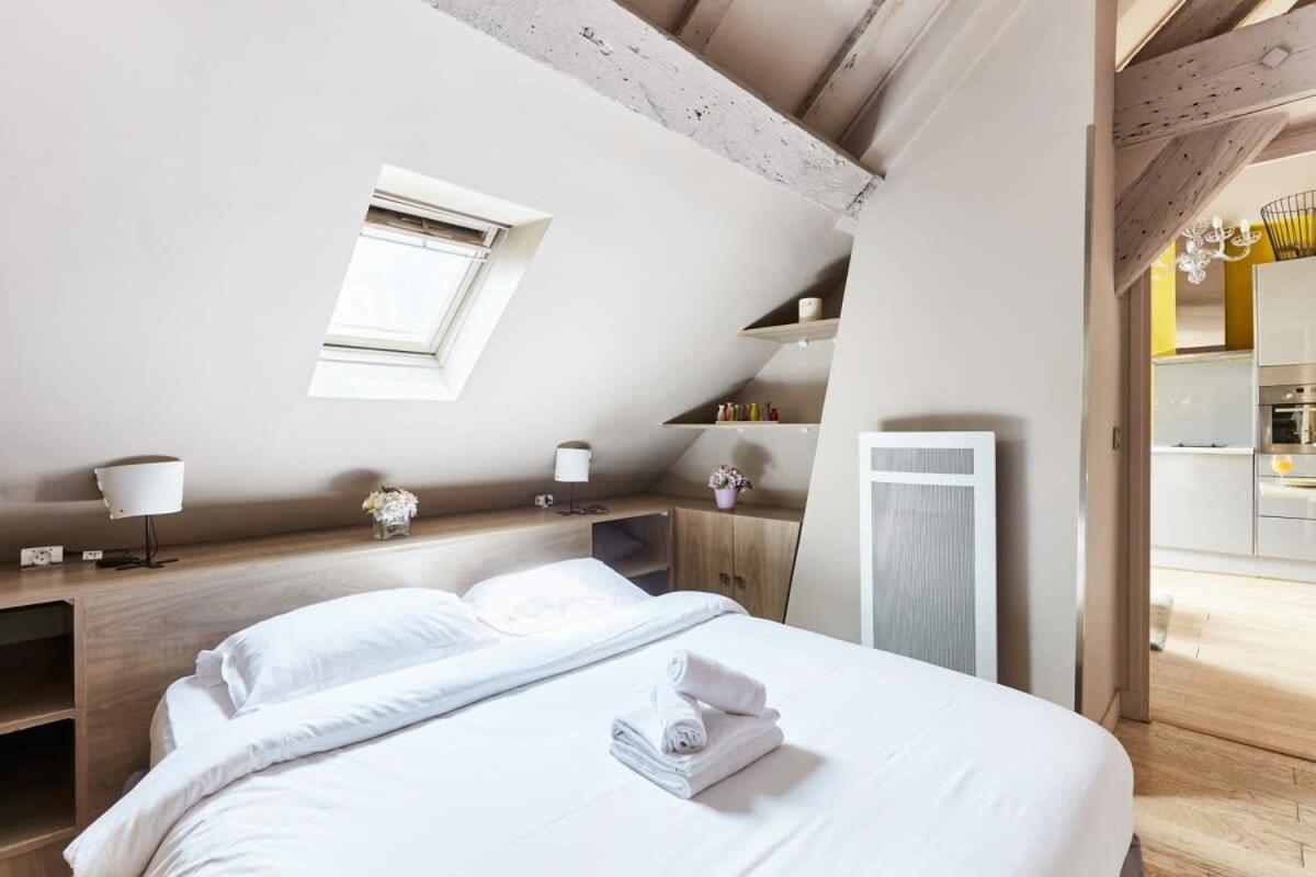 Vosges 1Br Cozy Apartman Párizs Kültér fotó